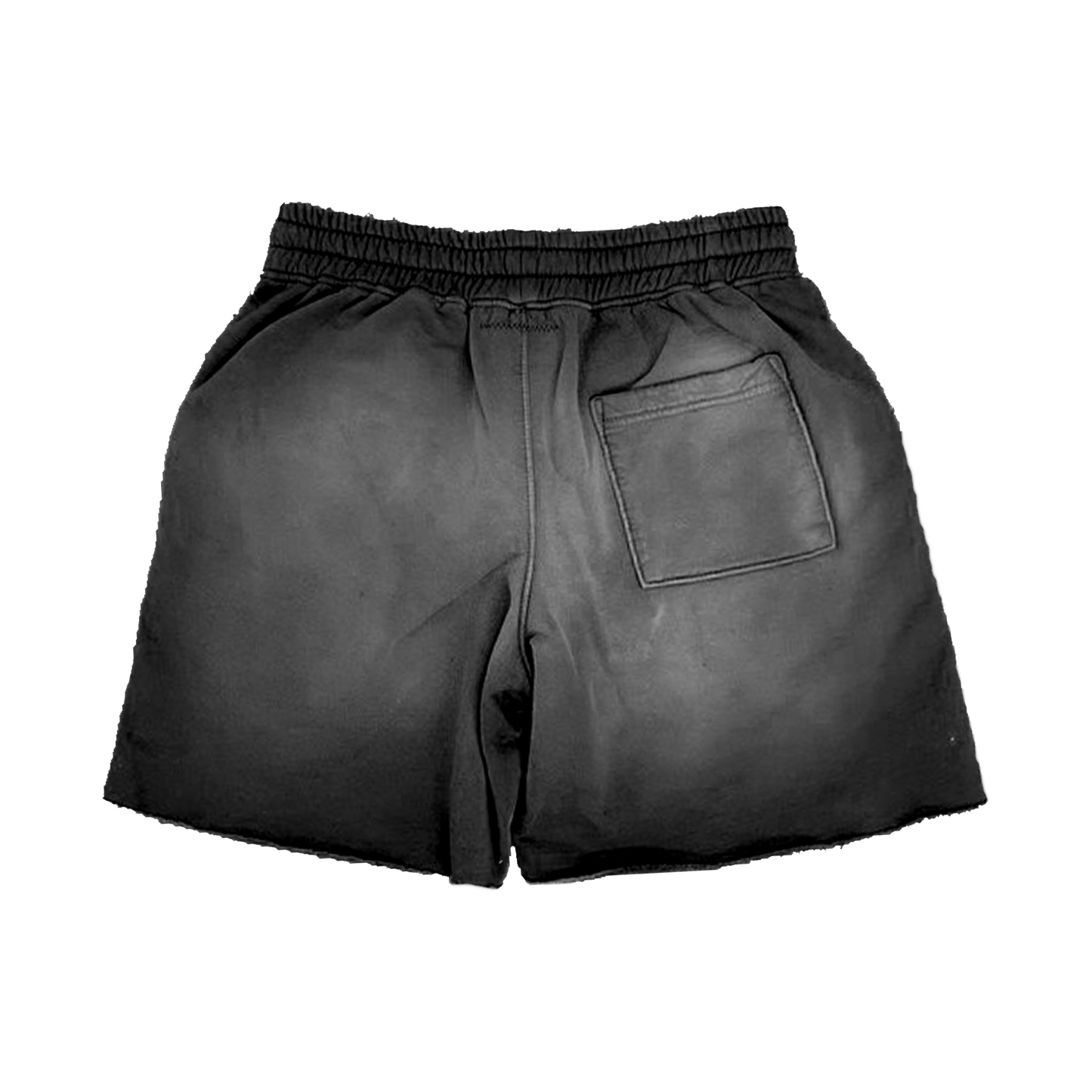 Black Acid Wash Graphic Shorts – Masked Arab Print | ST5CKZ