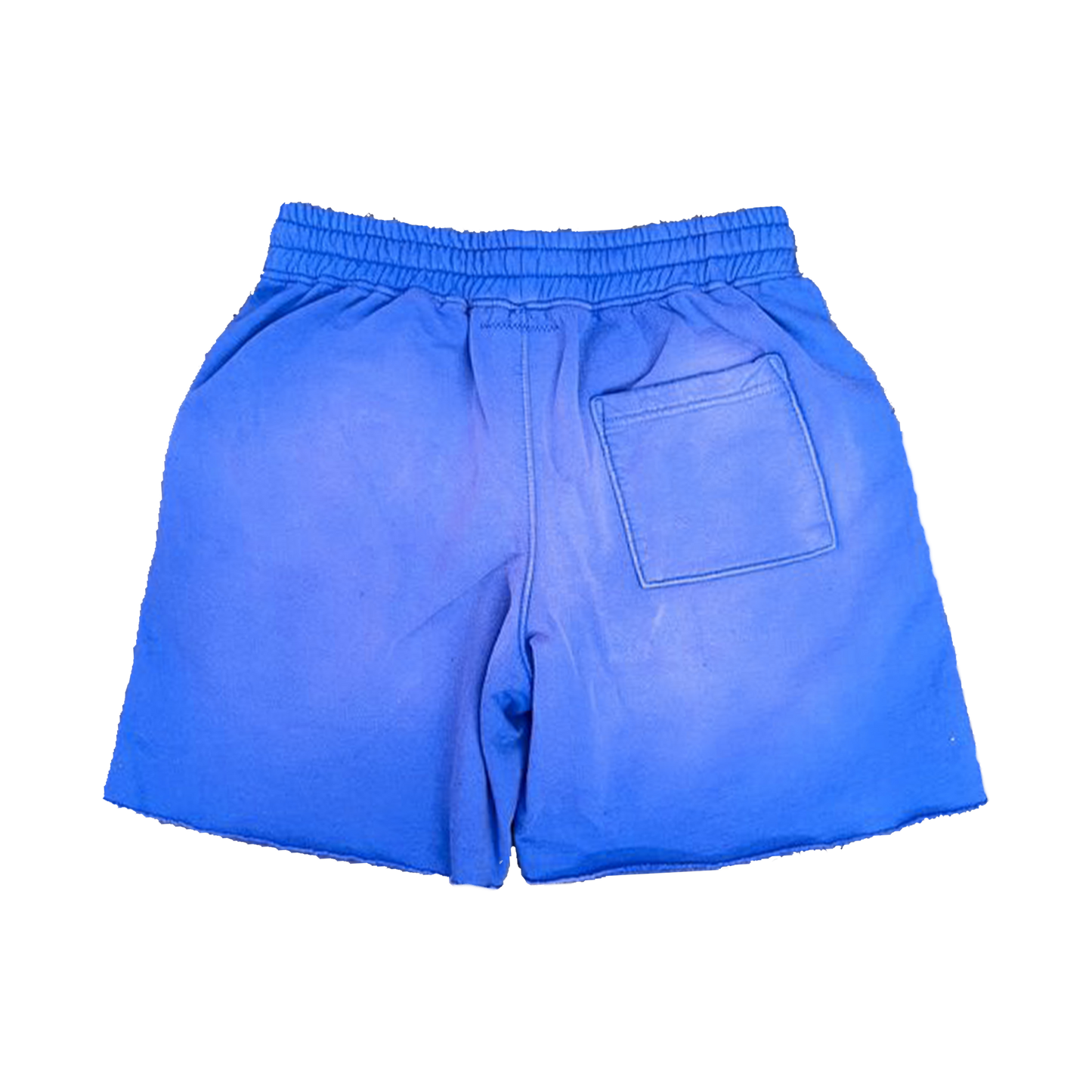 Blue Acid Wash Graphic Shorts – Masked Arab Print | ST5CKZ