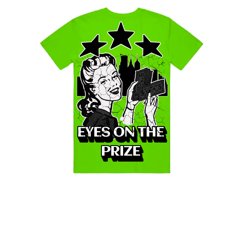 Green Graphic T-Shirt – Eyes on the Prize Print | ST5CKZ