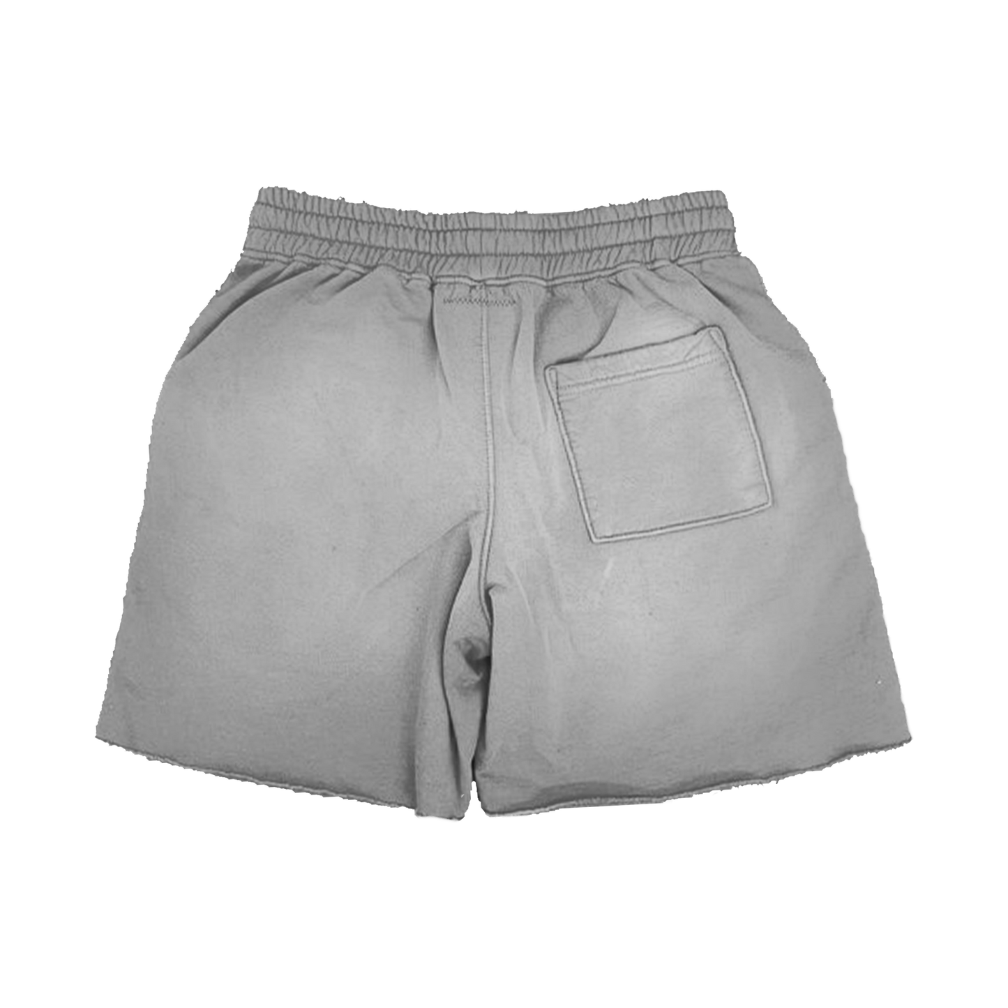 Grey Acid Wash Graphic Shorts – Masked Arab Print | ST5CKZ