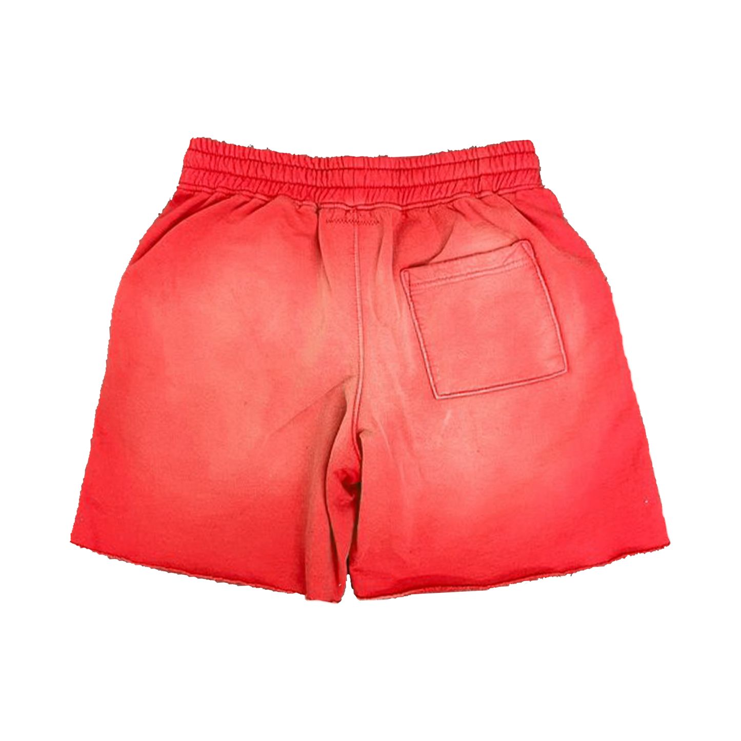 Red Acid Wash Graphic Shorts – Masked Arab Print | ST5CKZ