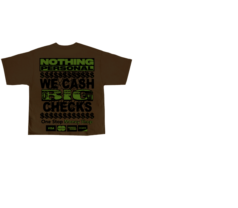 Brown Graphic T-Shirt – Nothing Personal Print | ST5CKZ
