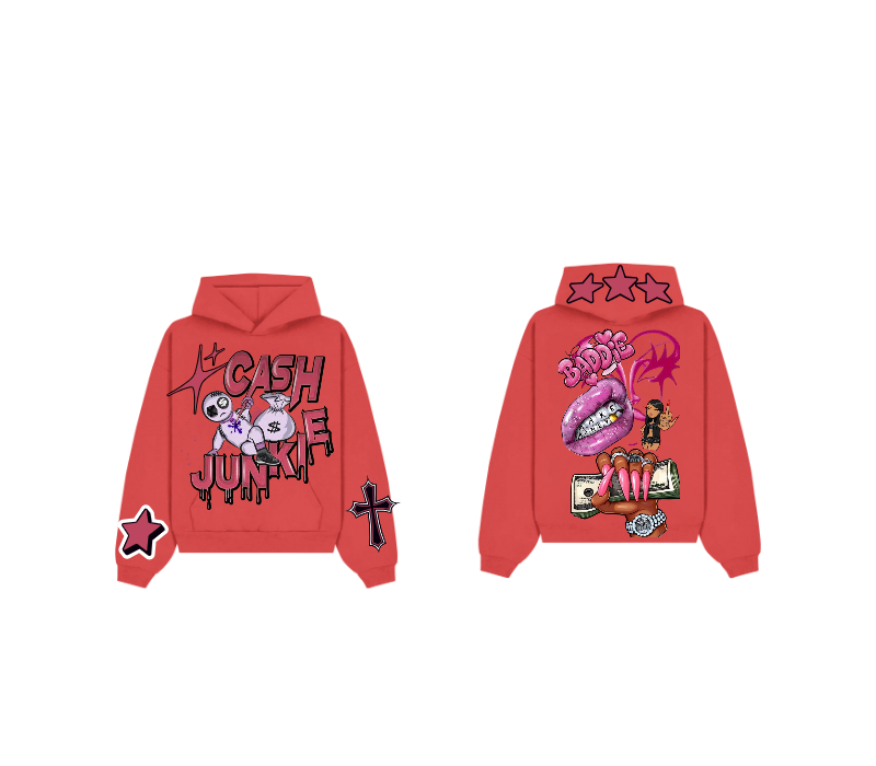 Tie-Dye Graphic Pullover Hoodie – Cash Junkie Print | ST5CKZ