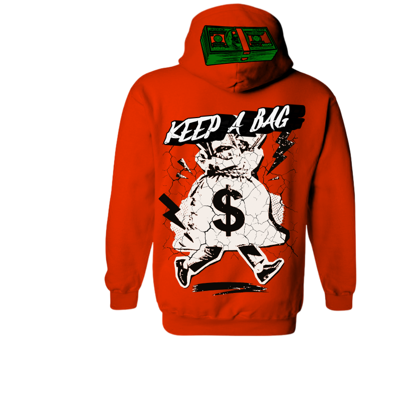 Orange Graphic Hoodie – Keep A Bag Print | ST5CKZ Streetwear