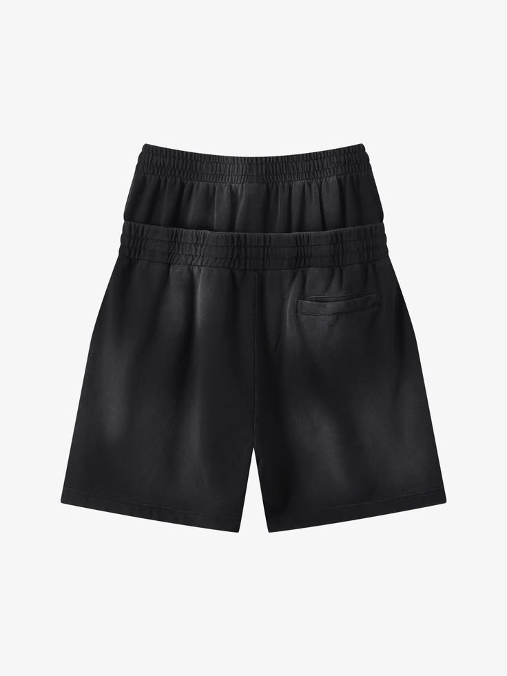 Black Graphic Shorts – Dirty Money Stacked Print | ST5CKZ
