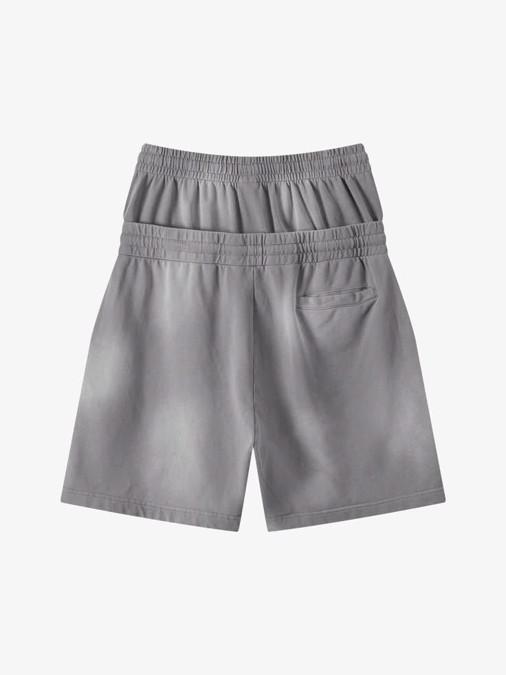 Grey Graphic Shorts – Dirty Money Stacked Print | ST5CKZ