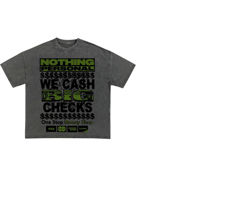 Grey Graphic T-Shirt – Nothing Personal Print | ST5CKZ