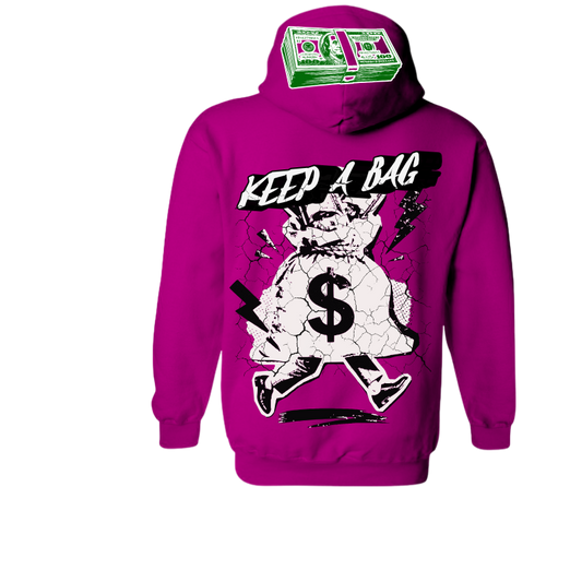 Purple Graphic Pullover Hoodie – Keep A Bag Print | ST5CKZ