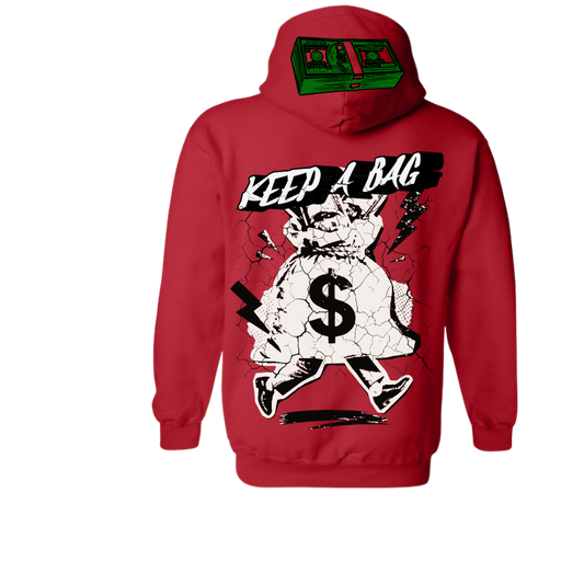 Red Graphic Pullover Hoodie – Keep A Bag Print | ST5CKZ