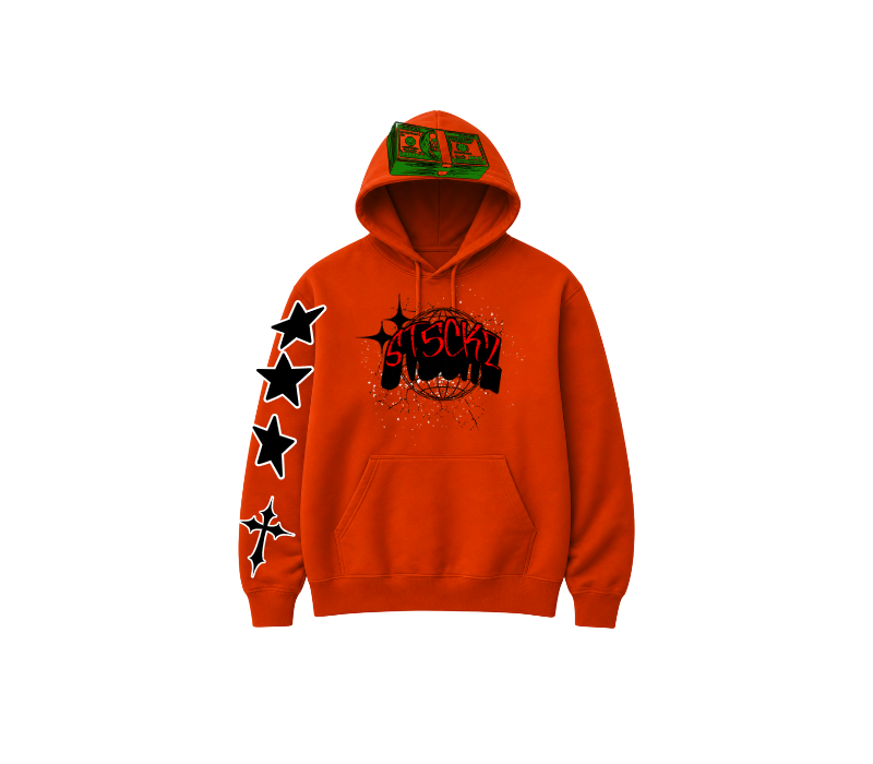 ST5CKZ- ORANGE KEEP A BAG HOODIE