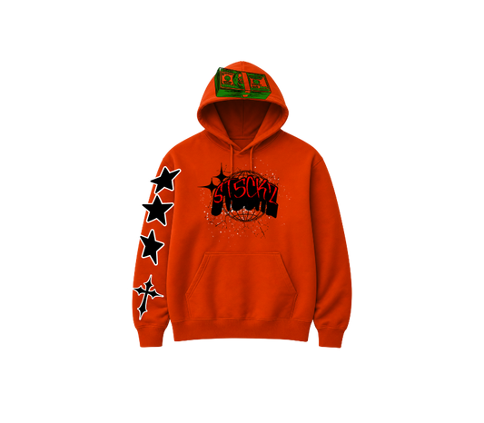 ST5CKZ- ORANGE KEEP A BAG HOODIE