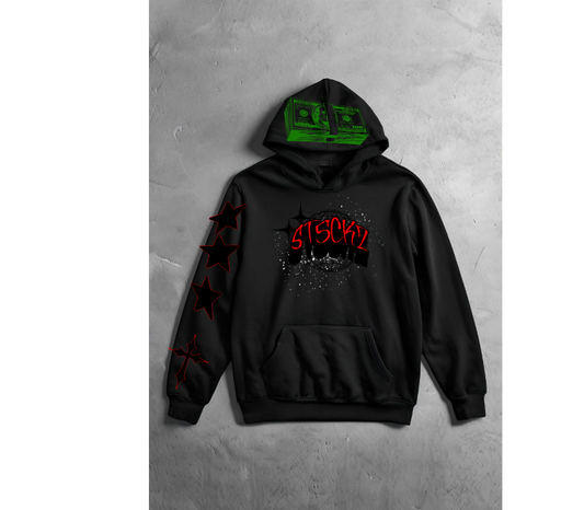 ST5CKZ- BLACK KEEP A BAG HOODIE